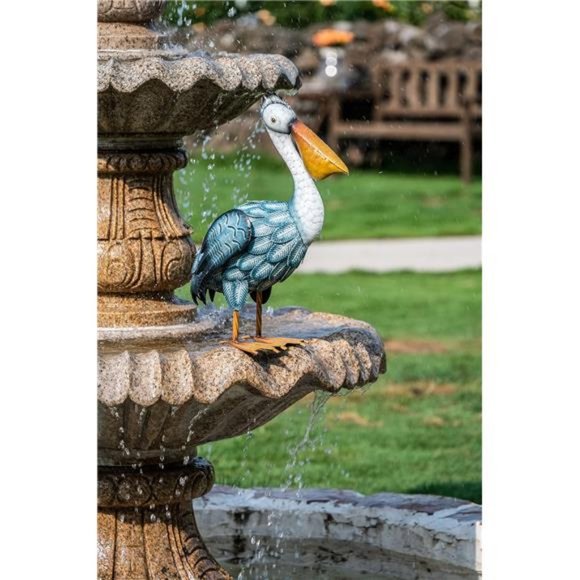 Pelican Outdoor Decor, 16.5" Coastal Ocean Bird Garden Statues & Sculptures - Picture 2 of 7